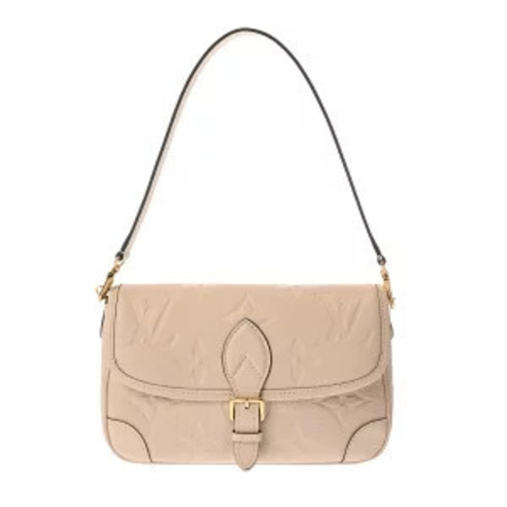 Louis Vuitton Monogram Empreinte Diane Cream Leather Shoulder Bag